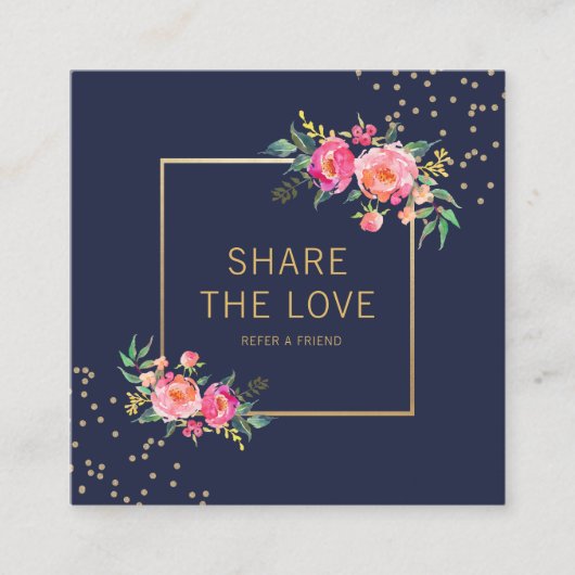 Verweisen Sie eine Quadratische Visitenkarte (Vorderseite)