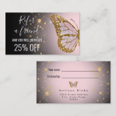 Verweisen Sie einen Freund Schmetterling auf eine Visitenkarte (Vorne/Hinten)