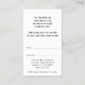 verweisen Sie einen Freundfriseur-Punkschädel Empfehlungskarte (Rückseite)