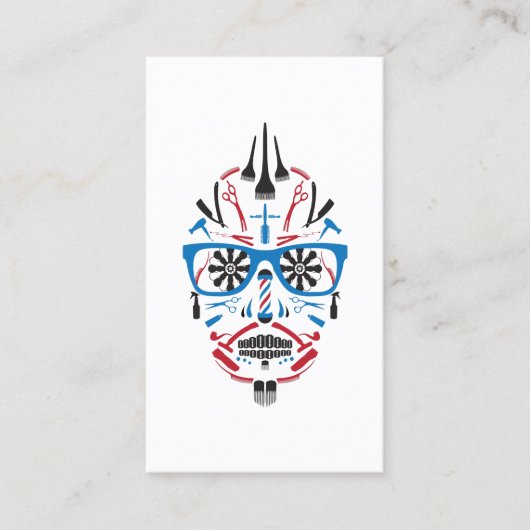 verweisen Sie einen Freundfriseur-Punkschädel Empfehlungskarte (Vorderseite)