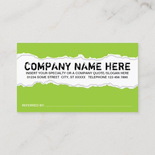 verweisen Sie einen Freundseiten-Riss (die Farbe Empfehlungskarte (Rückseite)