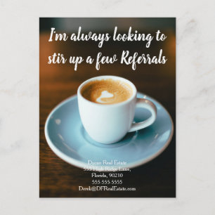 Verweisende Kunden reales Anwesen Marketing verkau Postkarte