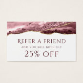 Verweiskarte für staubige Rose (Vorderseite)