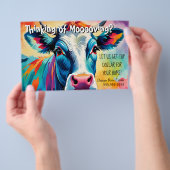 Verweisung an landwirtschaftliche Kuh reales Anwes Flyer (Handgriff)