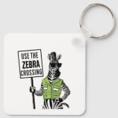 Verwenden der Zebra-Kreuzung Schlüsselanhänger (Rückseite)