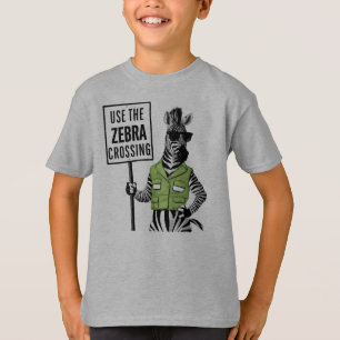 Verwenden der Zebra-Kreuzung T-Shirt