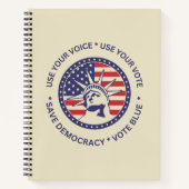 Verwenden Sie das Bullet "Vote Patriotic Liberty A Notizblock (Vorderseite)