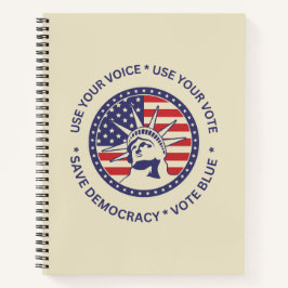 Verwenden Sie das Bullet "Vote Patriotic Liberty A Notizblock