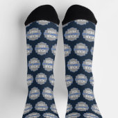 Verwenden Sie das Logo des Unternehmens Navy Blue  Socken (Oben)