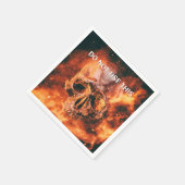 Verwenden Sie das nicht. Flammenschädel im Weltrau Serviette (Ecke)