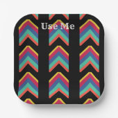 Verwenden Sie den Namen des Rye-Schriftartes mit d Pappteller (Vorderseite)