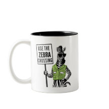 Verwenden Sie die Zebra Crossing-Tasse