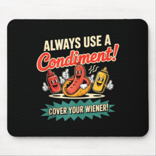 Verwenden Sie eine Gewürzabdeckung Wiener lustiger Mousepad