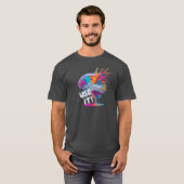 Verwenden Sie es - farbenfrohe Splash-Gehirn T-Shirt (Vorne ganz)