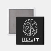 Verwenden Sie es - Gehirndesign Magnet (Vorderseite/Rückseite)