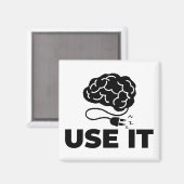 Verwenden Sie es - Gehirndesign Magnet (Vorderseite/Rückseite)