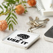 Verwenden Sie es - Gehirndesign Schlüsselanhänger (Seite)