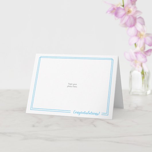 Verwenden Sie Ihr eigenes Foto: DoubleBlueBorder-G Karte (Orchidee)