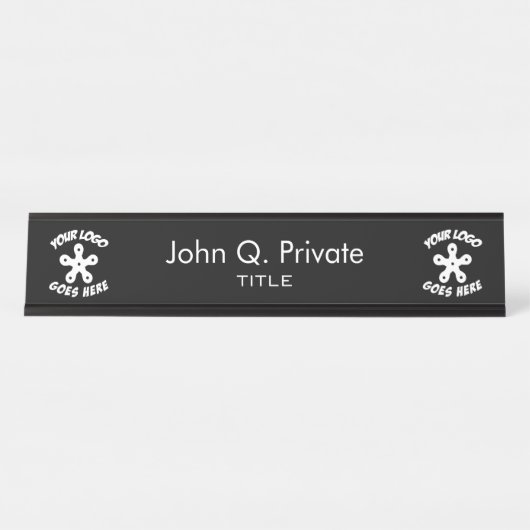 Verwenden Sie Ihr eigenes kundenspezifisches Logo Schreibtischnamensplakette (Vorderseite )