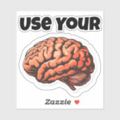 Verwenden Sie Ihr Gehirn, Aufkleber (Blatt)