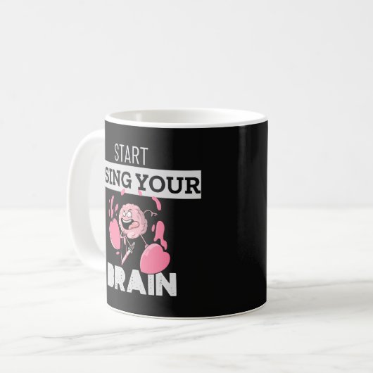 Verwenden Sie Ihr Gehirn | Funny Brain Design Kaffeetasse (Vorderseite Links)