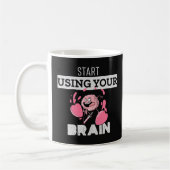 Verwenden Sie Ihr Gehirn | Funny Brain Design Kaffeetasse (Links)
