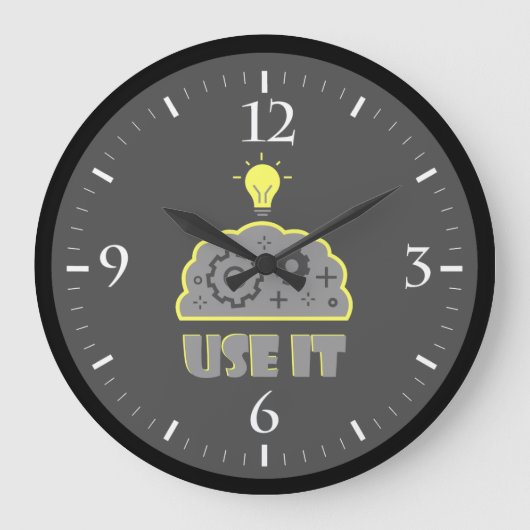 Verwenden Sie Ihr Gehirn Große Wanduhr (Vorderseite)