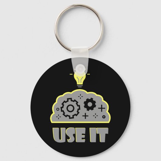 Verwenden Sie Ihr Gehirn Schlüsselanhänger (Vorderseite)