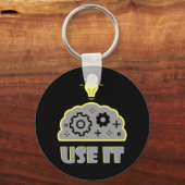 Verwenden Sie Ihr Gehirn Schlüsselanhänger (Vorderseite)