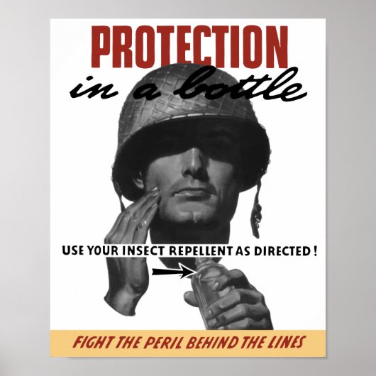 Verwenden Sie Ihr Insektenschutzmittel wie vorgese Poster (Vorne)