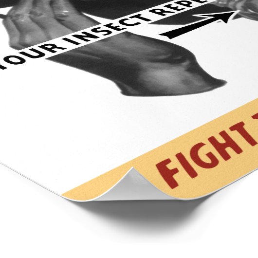 Verwenden Sie Ihr Insektenschutzmittel wie vorgese Poster (Ecke)