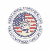 Verwenden Sie Ihr Vote Patriotic Liberty Abzeichen Aufkleber (Vorderseite)