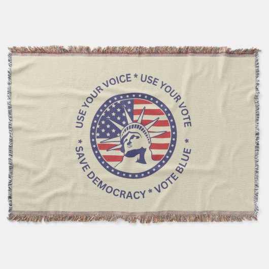 Verwenden Sie Ihr Vote Patriotic Liberty Abzeichen Decke (Vorderseite)