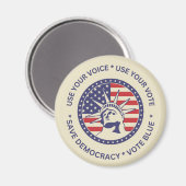 Verwenden Sie Ihr Vote Patriotic Liberty Abzeichen Magnet (Vorderseite/Rückseite)