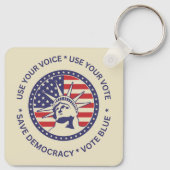 Verwenden Sie Ihr Vote Patriotic Liberty Abzeichen Schlüsselanhänger (Rückseite)