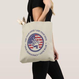 Verwenden Sie Ihr Vote Patriotic Liberty Abzeichen Tasche