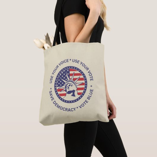 Verwenden Sie Ihr Vote Patriotic Liberty Abzeichen Tasche (Von Nahem)