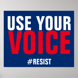 Verwenden Sie Ihre Sprachreferenz-Up-Resist-Protes Poster