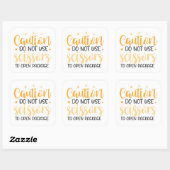 Verwenden Sie keinen Scheren-Aufkleber Quadratischer Aufkleber (Blatt)