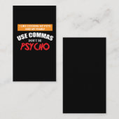 Verwenden Sie Komma-lustigen Visitenkarte (Vorne/Hinten)