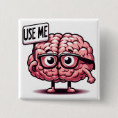 Verwenden Sie Me Funny Brain Button (Vorderseite)