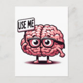 Verwenden Sie Me Funny Brain Sticker Postkarte (Vorderseite)