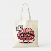Verwenden Sie Me Funny Brain Sticker Tragetasche (Rückseite)