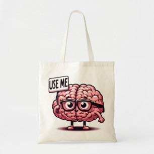 Verwenden Sie Me Funny Brain Sticker Tragetasche