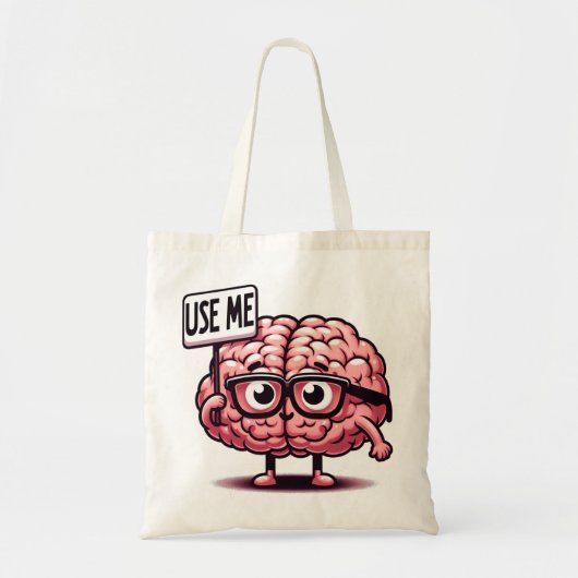 Verwenden Sie Me Funny Brain Sticker Tragetasche (Vorne)
