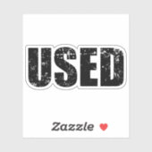 VERWENDET AUFKLEBER (Blatt)