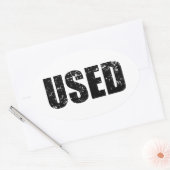 VERWENDET OVALER AUFKLEBER (Umschlag)