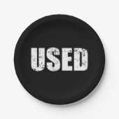 VERWENDET PAPPTELLER (Vorderseite)