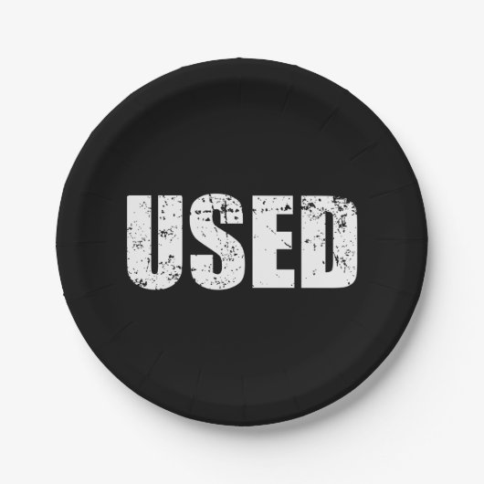 VERWENDET PAPPTELLER (Vorderseite)