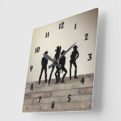 Verwendete, um eine Linie Tanz zu sein Quadratische Wanduhr (Winkel)